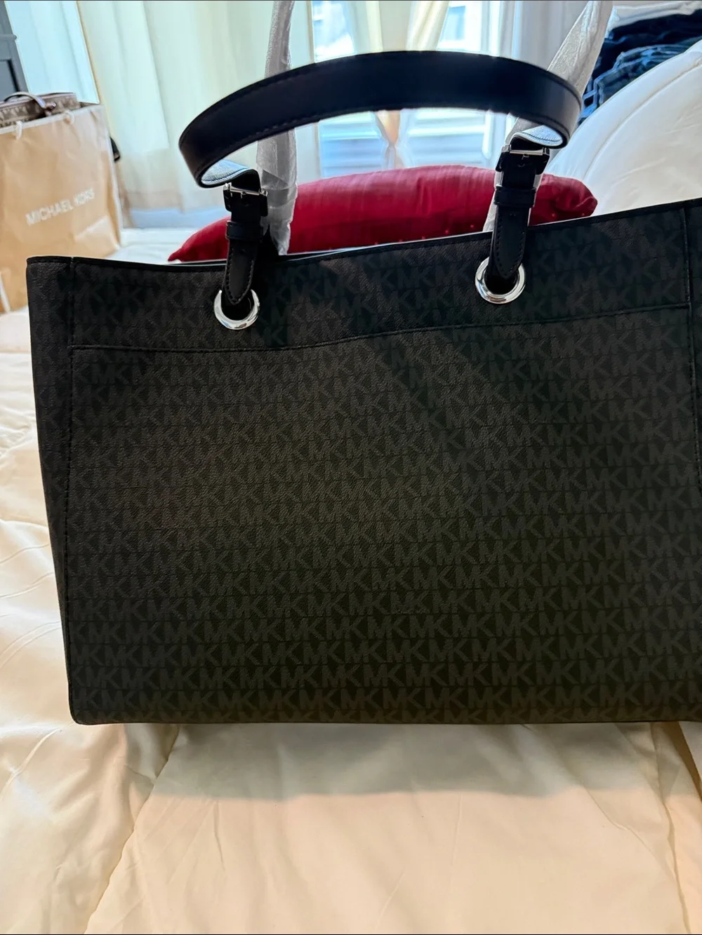 Michael Kors Brown Logo-Print Tote Bag